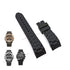 Fits/For Chopard 288515-9003 ,  288515-9004 ,  288515-9005 Happy Sport 42mm - 22mm Black Rubber Watch Band Strap