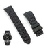 Fits/For Chopard 288525-3005 Happy Sport 42mm Diameters - 22mm Black Rubber Watch Band Strap