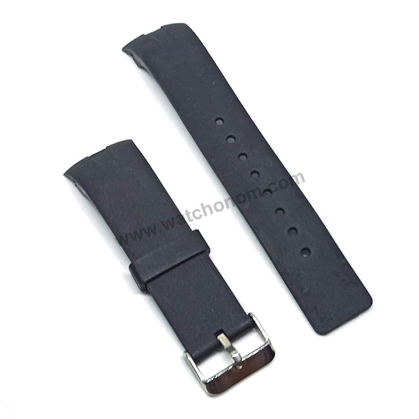 28mm Black Rubber Silicone Replacement Watch Band Strap Compatible with Dice Kayek DK-4000
