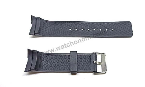 28mm Black Rubber Silicone Replacement Watch Band Strap Compatible with Nautica A34005G , N13519G , N13523G , N13533G , A15649G , N15649G , N16533G