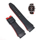 Fits/For Seiko Sportura F1 Honda Racing Team 7T62-0GR0 - SNA749P1 - Handmade Black Leather Watch Strap Band