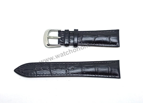 22mm Black , Brown Genuine Leather Watch Band Strap Compatible For Frank Muller