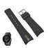 Fits/For Gucci YA114-2/071 i-gucci digital watch 114, 114-2, YA114207, 316L - Black Silicone Replacement Watch Band Belt Strap Belt