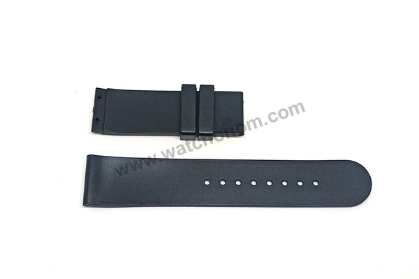 U-Boat U1001 - Compatible with 23mm Black Rubber Replacement Watch Band / Strap