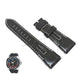 Fits/For Seiko Velatura Kinetic GMT SUN013P1 , 5M65-0AD0 - 26mm Black Leather Replacement Watch Band Strap