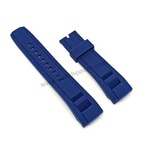 Seiko Velatura 7T62-0LF0 - SNAF59P1 - 22mm Navy Blue Rubber Watch Band Strap
