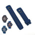 Fits/For Seiko Velatura 7D48-0AN0 - SNP103P1 , SNP120P1 , SNP121P1 - 22mm Navy Blue Silicone Replacement Watch Band Strap Belt