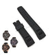 Seiko Velatura 5D44-0AH0 - SRH019P1 , SRH020P1 , SRH017P2 - 22mm Black Silicone Watch Band Strap