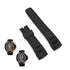 Fits/For Seiko Velatura 7T62-0LF0 - SNAF39P3 , SNAF60P1 - 22mm Black Silicone Replacement Watch Band Strap Belt