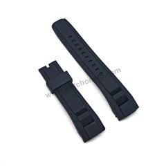 Seiko Velatura 7D48-0AN0 - SNP101P2 , SNP104P1 -- 22mm Black Rubber Watch Band Strap