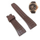 Fits/For Seiko Velatura 7T04-0AD0 - SPC122P1 , SPC122- 26mm Brown Silicone Replacement Watch Band Strap