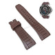 Fits/For Seiko Velatura 7T84-0AC0 - SPC041P1 , SPC041- 26mm Brown Silicone Replacement Watch Band Strap