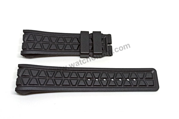 16mm Black Rubber Silicone Watch Band Strap Compatible For Frank Muller Lykan
