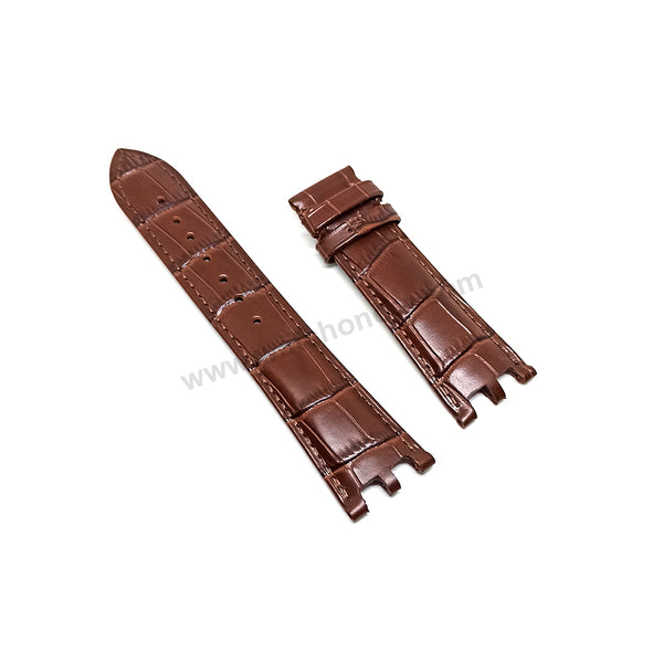 24mm Brown Genuine Leather Watch Band Strap Compatible for Versace V-Race 29G60D598S497 , VERSACE V-RACE DIVER VAK060016