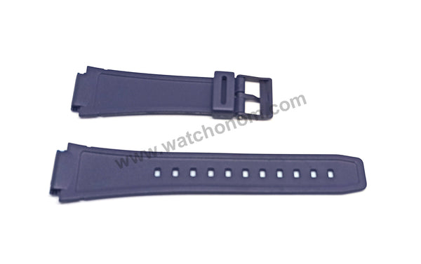 Genuine Casio DB-35H Databank Replacement Watch Band Strap - 19mm Navy Blue Rubber Original NOS