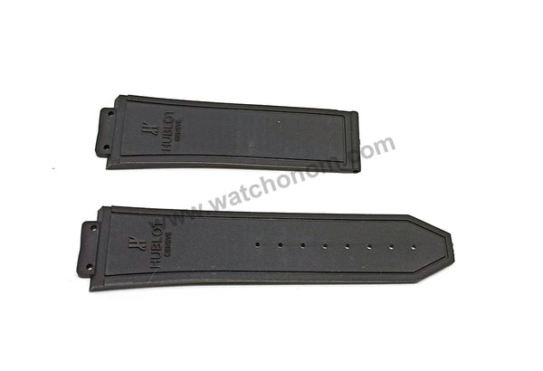 17mm Black and Navy Blue Rubber Watch Band Strap Compatible with Hublot Bigbang Depech Mode 44mm
