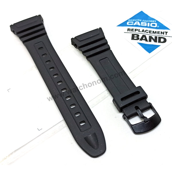 10x Sets - Casio W-96H , W-96 , W96 - Black Rubber Replacement Watch Band Strap