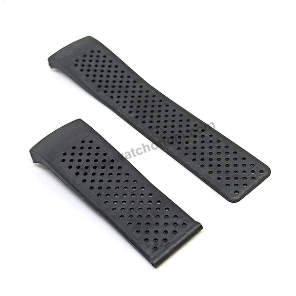 20mm Screw link lug Black Perforated Replacement Watch Band Strap - Compatible Fits/For Tag Heuer