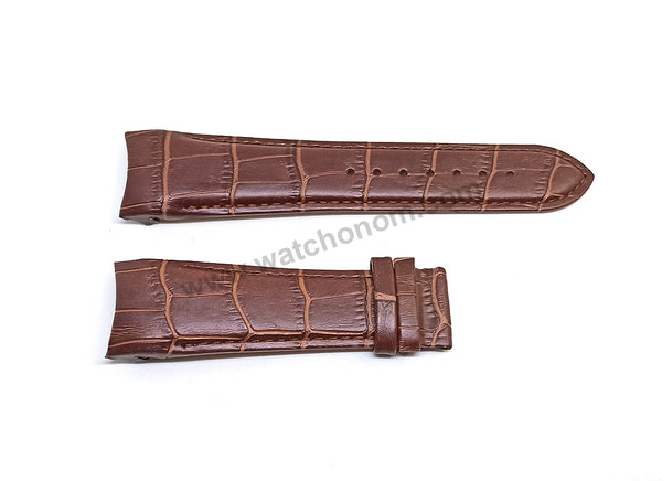 Fits / For Tissot 1853 Couturier T0356171603100 , T0354391603100 - 23mm Brown Genuine Leather Curved end Replacement Watch Band Strap