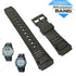 Fits/For Casio ABX-23 , ABX-24 Data Bank - 19mm Black Rubber Replacement Watch Band Strap Belt