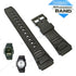 Fits/For Casio AW-44 , AW-44Q Illuminator - Black Rubber Replacement Watch Strap Band Belt