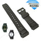 Fits/For Casio AW-44 , AW-44Q Illuminator - Black Rubber Replacement Watch Strap Band Belt