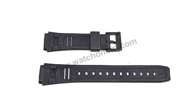 Fits/For Casio AW-44 , AW-44Q , DB-150 , ABX-20, ABX-23, ABX-24, ABX-20U , DB-81 - 19mm Black Rubber Replacement Watch Band Strap