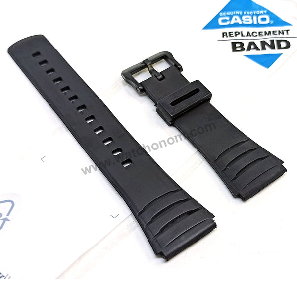 Fits/For Casio DataBank DBC-32 , DBC-32C Black Rubber 22mm Replacement Watch Band Strap