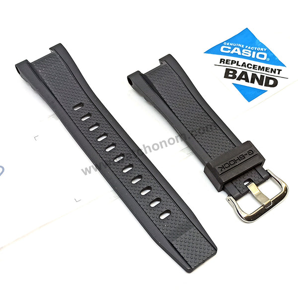 Fits / For Casio G-Shock GST-B100 , GST-210B , GST-S100G , GST-S110 , GST-W100G , GST-W110 - 16mm Black Silicone Rubber Replacement Watch Band Strap