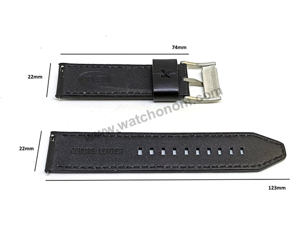 Orijinal Fossil BQ1503 , BQ1504 , FS5482 , JR1448 , FS5263 , BQ2170 , FTW7060 , FS5926 , FS5909 Replacement Watch Band Strap - 22mm Black Genuine Leather