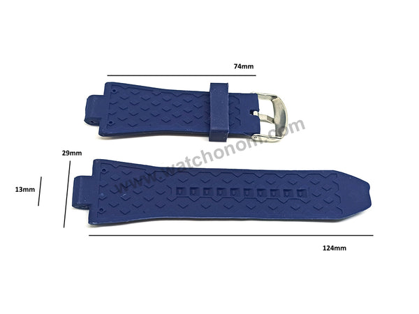 Michael Kors Dylan MK8295 , MK8170 fits with 13mm Navy Blue Soft Silicone / Rubber Replacement Watch Band Strap