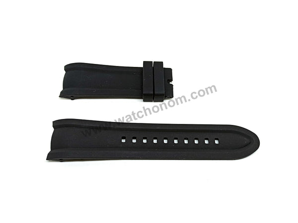Fits/For Invicta Reserve 23559 , 23560 , 23561 , 23562 , 23563 , 23564  - 26mm Black Rubber/Silicone Replacement Watch Band Strap