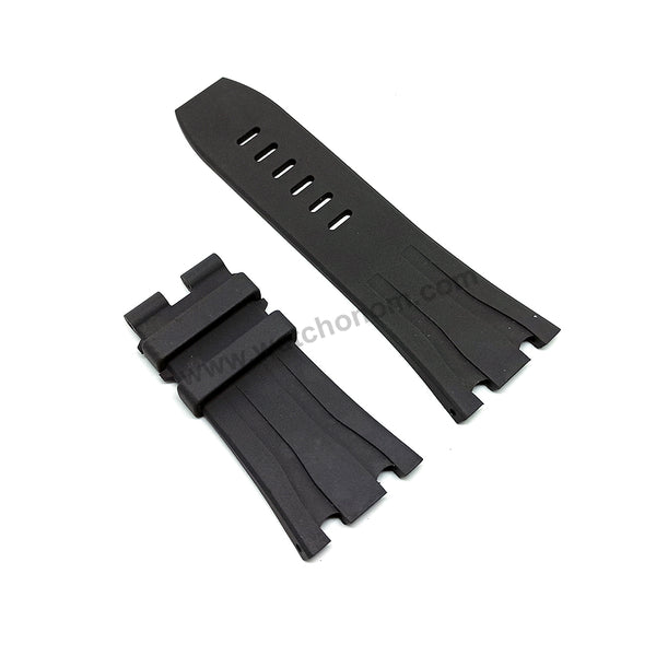 30mm Dark Gray Rubber Silicone Replacement Watch Band Strap Compatible with AP Audemars Piquet Royal Oak OFFSHORE
