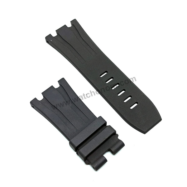 30mm Dark Gray Rubber Silicone Replacement Watch Band Strap Compatible with AP Audemars Piquet Royal Oak OFFSHORE