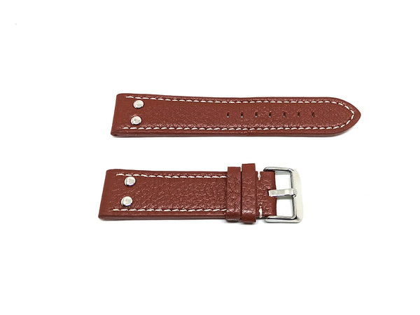 Fits/For TW Steel TW1 , CE7017 , TWA952 , TW1010-1 - 22mm Brown Rivet Genuine Leather Replacement Watch Band Strap