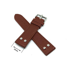 Fits/For TW Steel TW1 , CE7017 , TWA952 , TW1010-1 - 22mm Brown Rivet Genuine Leather Replacement Watch Band Strap