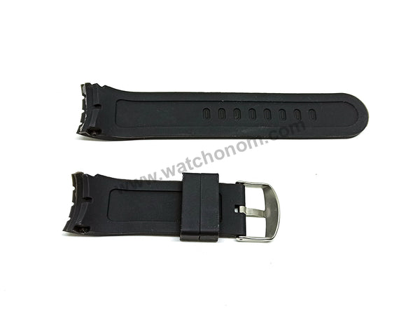 TW Steel TW610 , TW152 , TW139 fits with 24mm Black Rubber/Soft Silicone Curved End Replacement Watch Band Strap
