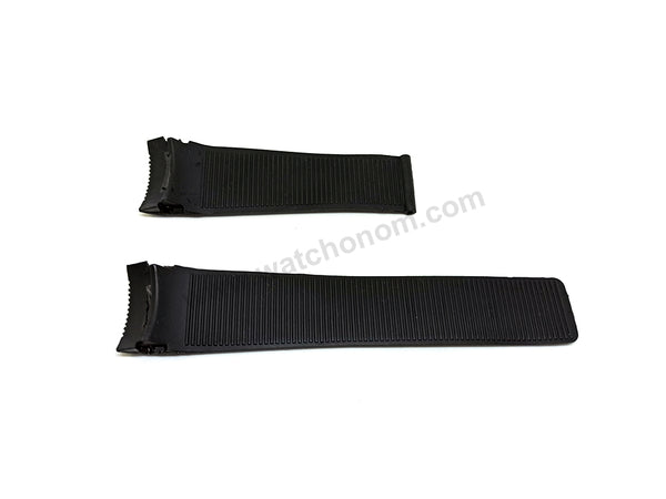 Fits/For Tag Heuer SLS Mercedes - 24mm Black Rubber Replacement Watch Band Strap