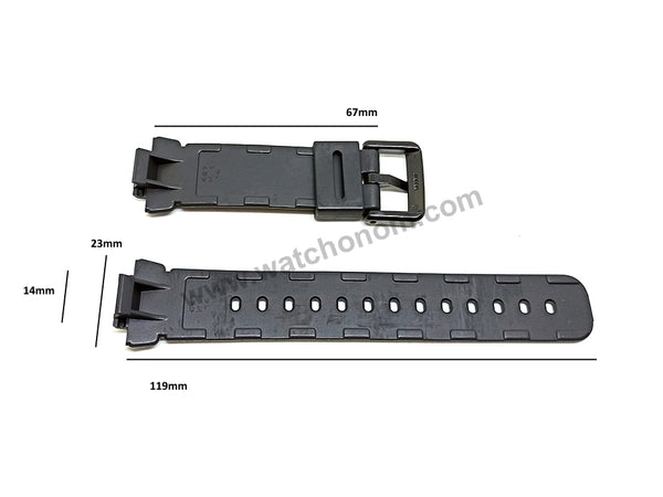 Genuine Casio Baby-G BG-169 fits/for 14mm Black Rubber Replacement Watch Band Strap - NOS Authentic