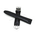 Fits/For Swatch Wrist Watches - 19mm Black Padded Genuine Leather Replacement Watch Strap Band Belt