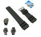 Fits/For Casio DW-3000C , MMA-200W , MQD-3000W - 22mm Black Rubber Replacement Watch Band Strap