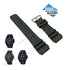 Fits/For Casio MTH-3050B , MTH-3050L , MTH-3050BL Sapphire - 22mm Black Rubber Replacement Watch Band Strap