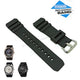 Fits/For Casio AMW-320R , AMW-330 , AMW-330B - 22mm Black Rubber Replacement Watch Band Strap
