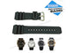 Fits/For Casio MD-703 , MD-704C , MD-705C , MD-708 , MD-709 - 22mm Black Rubber Replacement Watch Band Strap