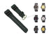 Fits/For Casio AMW-320C , AMW-320D - 22mm Black Rubber Replacement Watch Band Strap