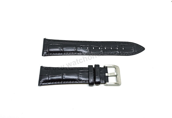 Certina C0334501635100 Ds-8 , C0255101603300 Ds Podium Fits With 21mm Black Genuine Calf Leather Quick Removal Replacement Watch Band Strap