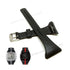 Fits/For Polar FT4 , FT7 Heart Rate Monitor - Black Silicone Replacement Watch Band Strap Belt