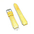 Faconnable Dome D102644 Fits with 16mm Glossy Yellow / Gold Genuine Leather Replacement Watch Band Strap Bracelet