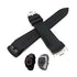 Fits/ For Franck Muller Casablanca 8880 - 22mm Black Rubber / Silicone Replacement Watch Band Strap