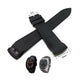 Fits/ For Franck Muller Casablanca - 22mm Black Rubber / Silicone Replacement Watch Band Strap